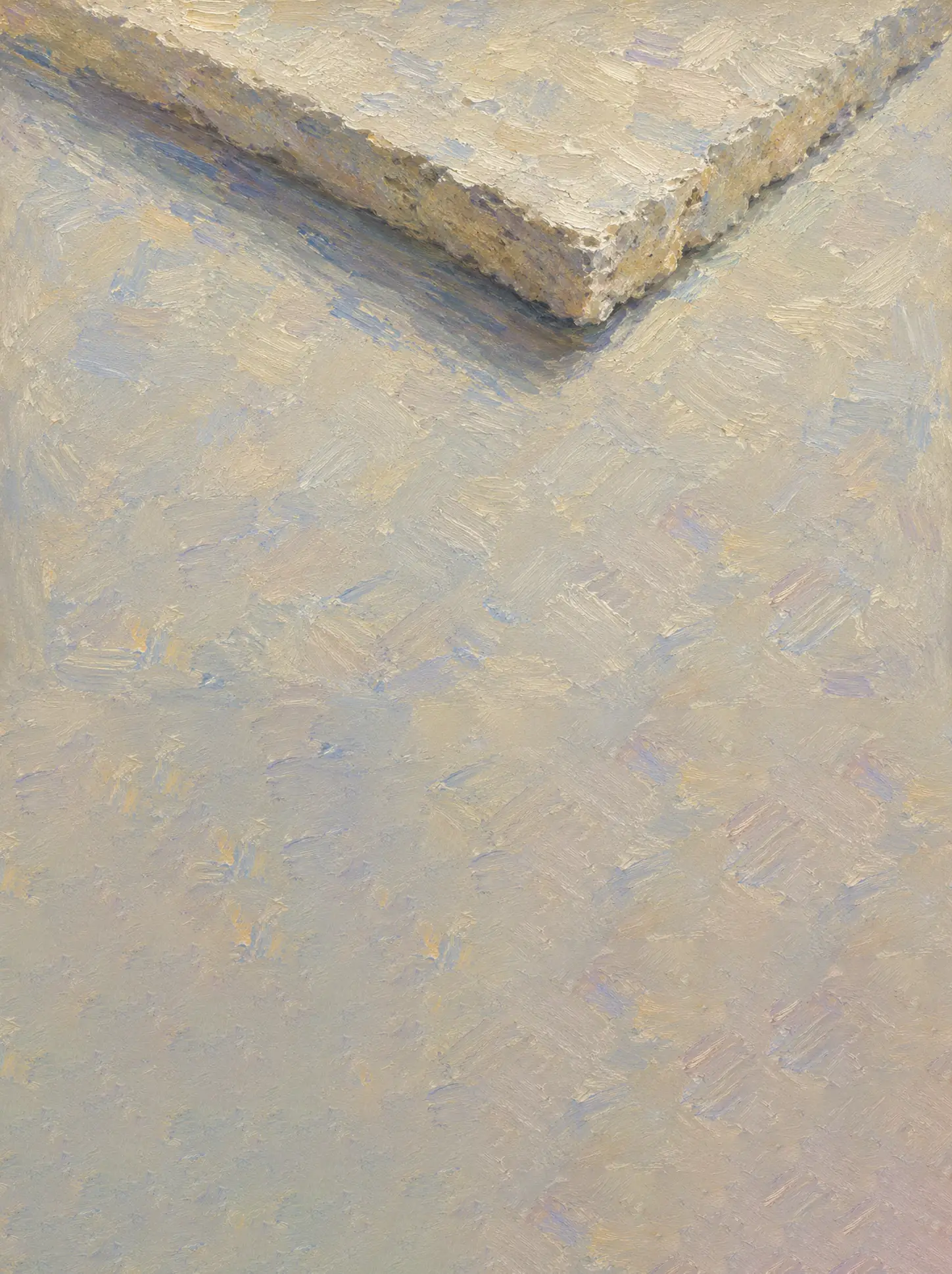 A painting of a stone table